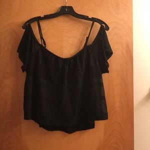 Black off the shoulder top